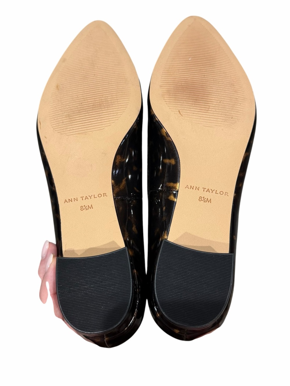 Ann Taylor Tortoise Shell Pumps Size 8.5 Brown Office Business Casual Fall - Picture 11 of 12